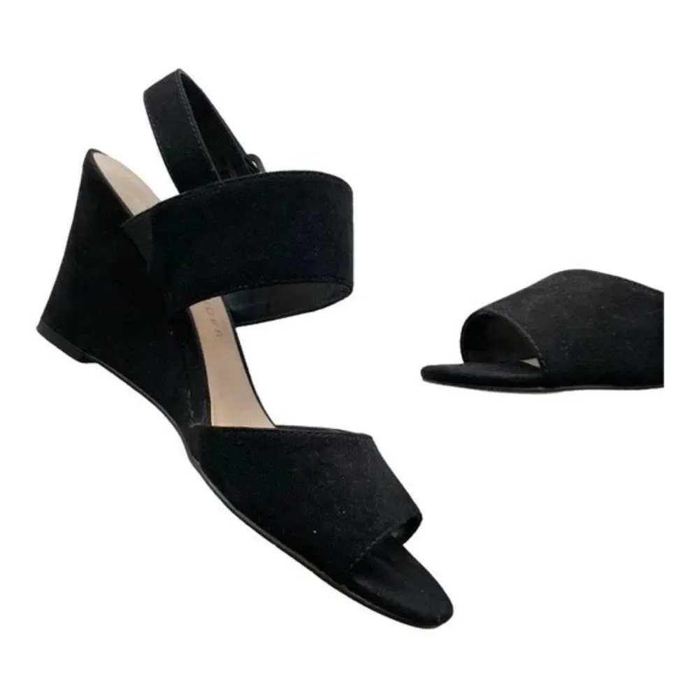 Athena Alexander Black Wedge Sandals - Picture 7 of 9
